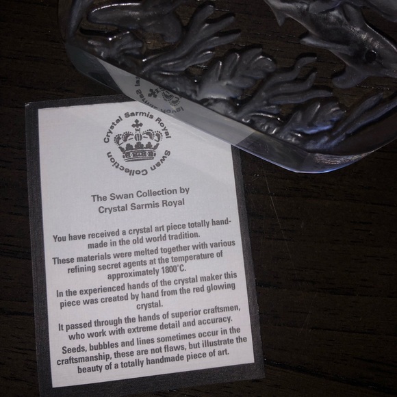 Crystal Sarmis Royal Swan Collection Handmade Crystal Art Piece Dolphin - Picture 2 of 4